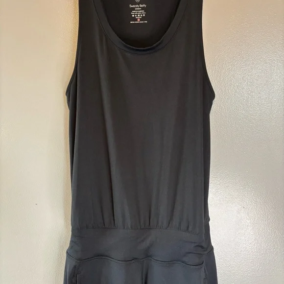 Sweaty Betty XS Gary Jumpsuit Racerback Tank Jogger Black Anthropologie - Picture 4 of 7